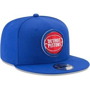 NWT New Era Unisex Detroit Pistons 9Fifty Snapback Hat, Royal Blue, Adjustable